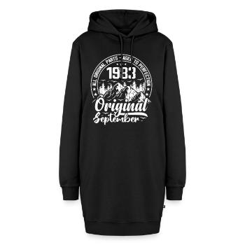 September 1983 Original: 41 Jahre Geburtstagsgeschenk - Hoodie-Kleid - Schwarz - Vorne
