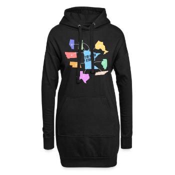 Minnesota Staaten Design für stolze Minnesotaner - Hoodie-Kleid - Schwarz - Vorne