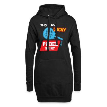 Padel Paddle Raquette Sport I Cadeau - Sweat-shirt à capuche long Femme - noir - Devant