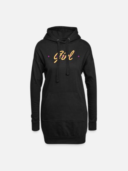 B-Day Girl Happy Birthday Party Girl - Hoodie-Kleid - Schwarz