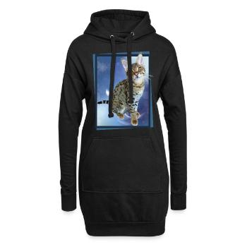 Tabby - Hoodie-Kleid - Schwarz - Vorne