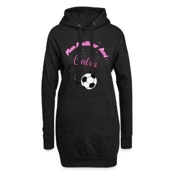Mon Meilleur Ami c'est lui - Sweat-shirt à capuche long Femme - noir - Devant