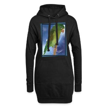 Der gebräunten Sittich - Hoodie-Kleid - Schwarz - Vorne