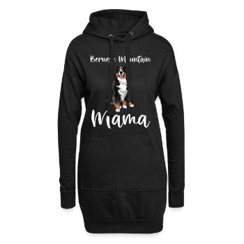 Maman bernoise - Sweat-shirt à capuche long Femme - noir - Devant