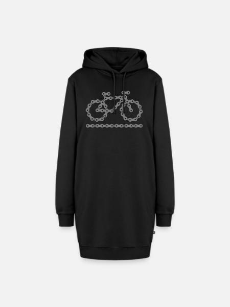 Bike - Hoodie-Kleid - Schwarz