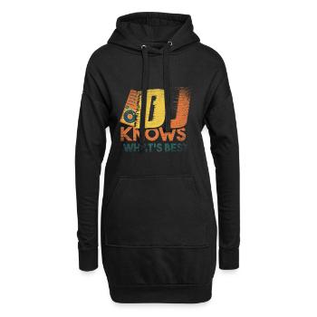 DJ - Hoodie-Kleid - Schwarz - Vorne