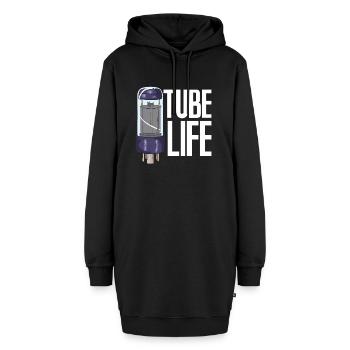 Tube Life Röhren Verstärker Shirt - Hoodie-Kleid - Schwarz - Vorne