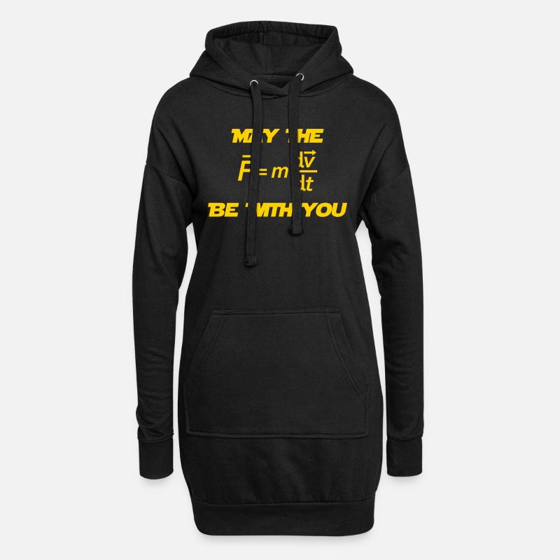 QUE LA FORCE MATH FORMULA SOIT AVEC VOUS - Sweat-shirt à capuche long Femme - noir