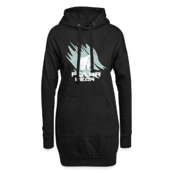 Ours polaire - Sweat-shirt à capuche long Femme - noir - Devant