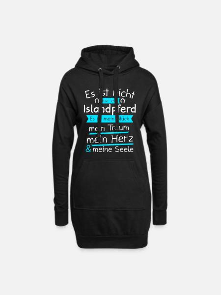 Islandpferde Isländer Island Reiter Tölt Geschenk - Hoodie-Kleid - Schwarz