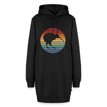 Nouvelle-Zélande Kiwi Kiwis New Zealand Vintage Gift - Sweat-shirt à capuche long Femme - noir - Devant
