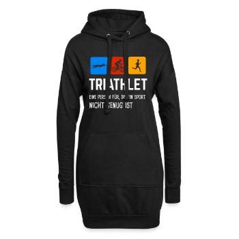 Triathlon Triathlet Triathleten Geschenk - Hoodie-Kleid - Schwarz - Vorne