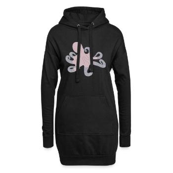 ARCTIC OCTOPUS - Hoodie-Kleid - Schwarz - Vorne