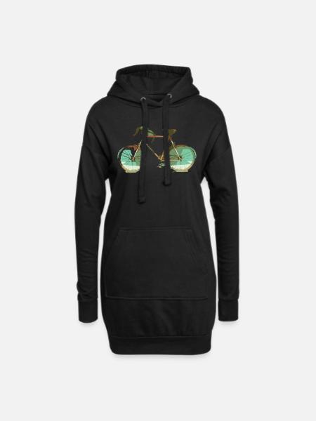 montagne vélo vélo VTT cycliste vélo - Sweat-shirt à capuche long Femme - noir