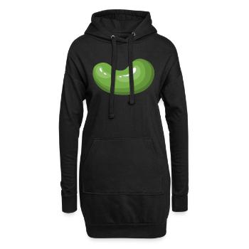 haricots légume légumes de haricots de vegetables18 - Sweat-shirt à capuche long Femme - noir - Devant