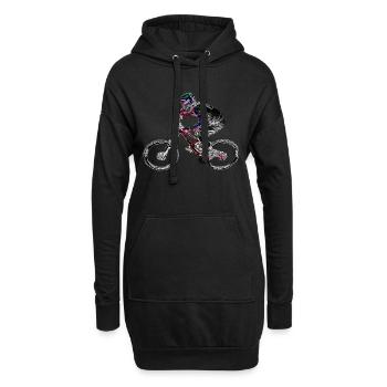 Mountainbike MTB bergab - Hoodie-Kleid - Schwarz - Vorne
