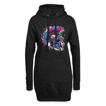 Spartaner Totenkopf Gladiator - Hoodie-Kleid - Schwarz - Vorne