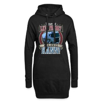 LKW Fahrer - Hoodie-Kleid - Schwarz - Vorne