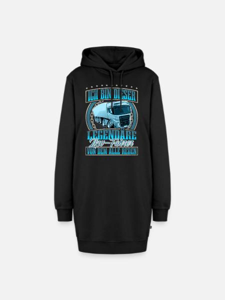 LKW Fahrer - Hoodie-Kleid - Schwarz