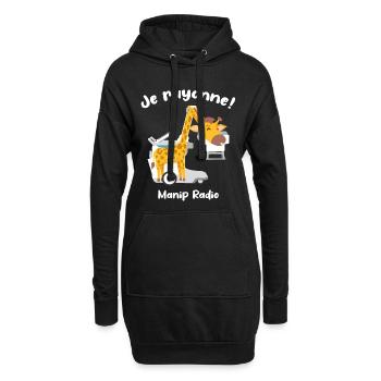 Je rayonne Manip radio Girafe Radiologie médicale - Sweat-shirt à capuche long Femme - noir - Devant
