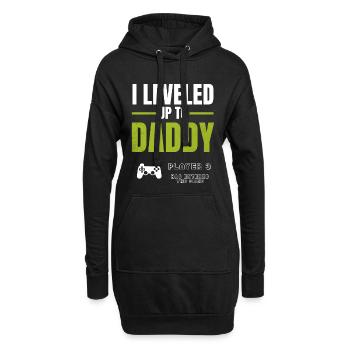 Level Up Daddy – Gamer Väter Design - Sweat-shirt à capuche long Femme - noir - Devant