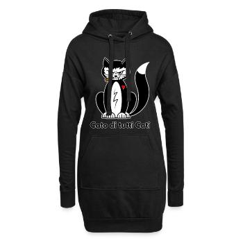 Cato di Tutti Cati - Sweat-shirt à capuche long Femme - noir - Devant