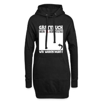 Guestbook 18th Birthday – We are waiting - Hoodie Dress - black - Front