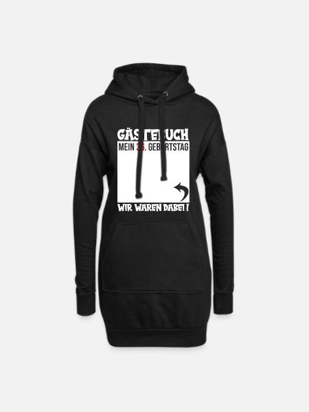 Guestbook 36th Birthday – We are waiting! - Hoodie Dress - black