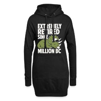 Extremely Retired Triceratops Humor - Hoodie-Kleid - Schwarz - Vorne