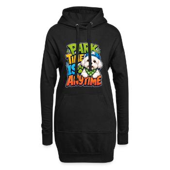 Malteser - Hoodie-Kleid - Schwarz - Vorne