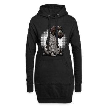German Wirehaired German Wirehaired Owner - Hoodie Dress - black - Front