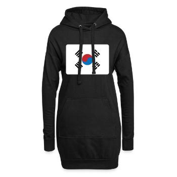 DRAPEAU DE LA CORÉE DU SUD - Sweat-shirt à capuche long Femme - noir - Devant