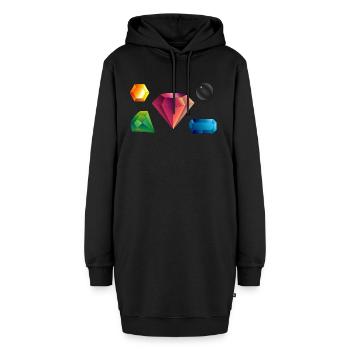 bergarbeiter miner bergwerk mine coal kohle9 - Hoodie-Kleid - Schwarz - Vorne - AI Model Female 172 light (172cm)