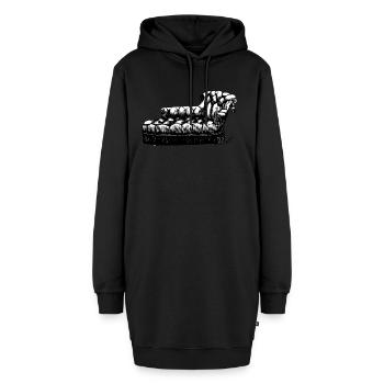 sofa couch chair table stuhl tisch lamp lampe benc - Hoodie-Kleid - Schwarz - Vorne - AI Model Female 172 light (172cm)