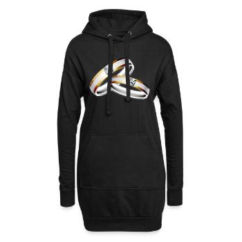 Hochzeit Ehe Junggesellenabend Ringe Verlobung - Hoodie-Kleid - Schwarz - Vorne