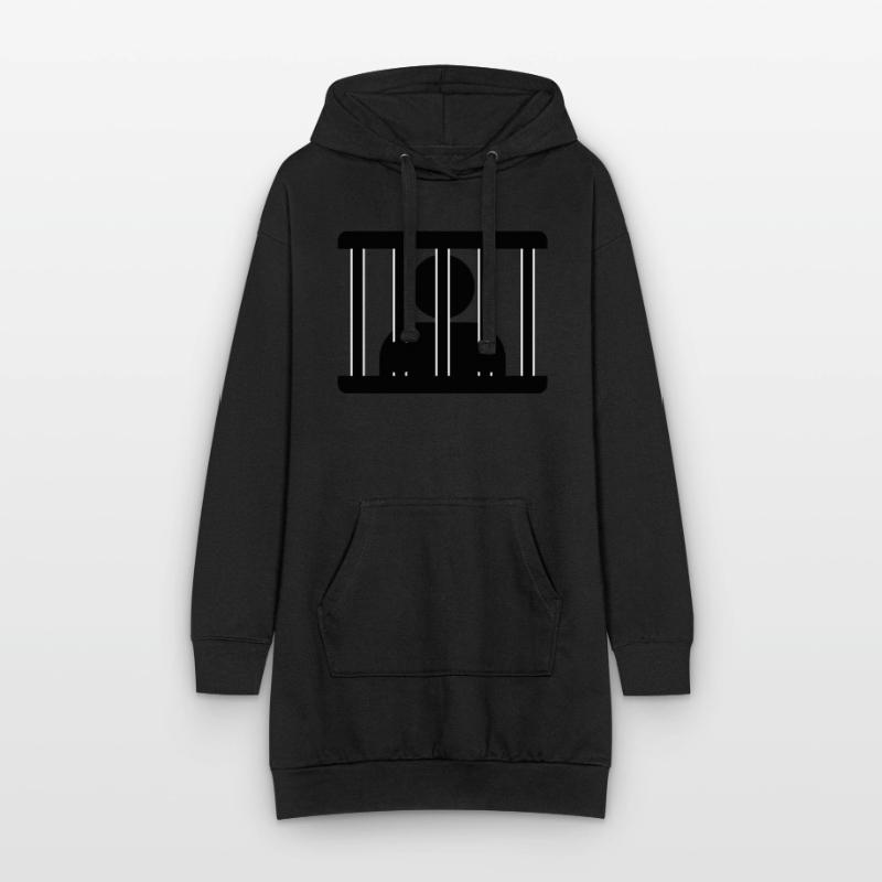 Hinter gittern Hoodie-Kleid