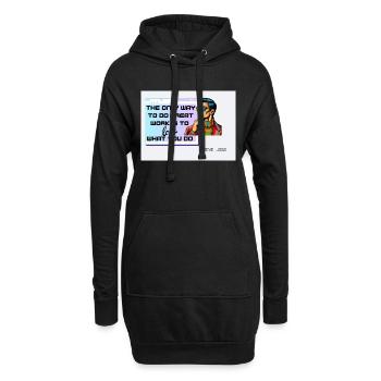 Aimez ce que vous faites – Retro Pop Art Design - Sweat-shirt à capuche long Femme - noir - Devant