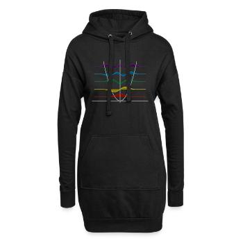 Oscillateur harmonique - Sweat-shirt à capuche long Femme - noir - Devant