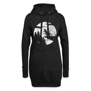 T-Rex Tyrannosaurus Rex - Sweat-shirt à capuche long Femme - noir - Devant