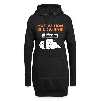 motivation loaded funny saying tired gift - Hoodie Dress - black - Front