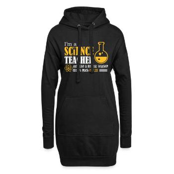 I'm A Science Teacher - Hoodie-Kleid - Schwarz - Vorne