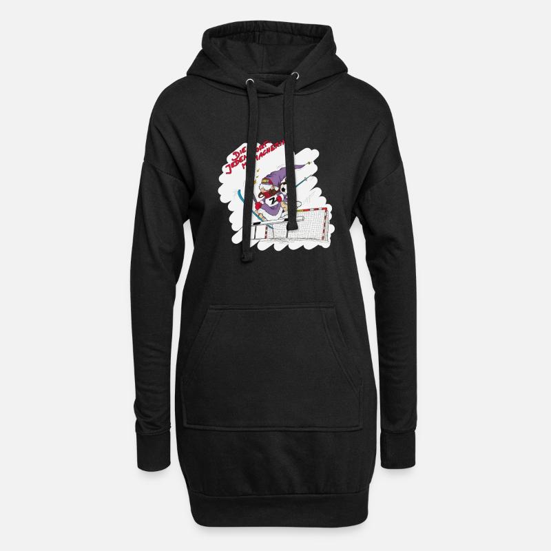Zwergin oder Wichtel, die jeden Sport liebt - Hoodie-Kleid - Schwarz