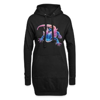 Axolotl - Hoodie-Kleid - Schwarz - Vorne