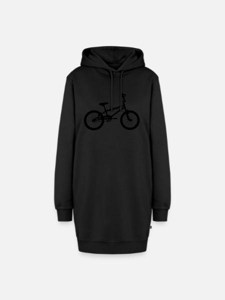 Fahrrad - Hoodie-Kleid - Schwarz