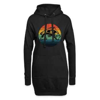 pêche poisson prédateur poisson week-end - Sweat-shirt à capuche long Femme - noir - Devant