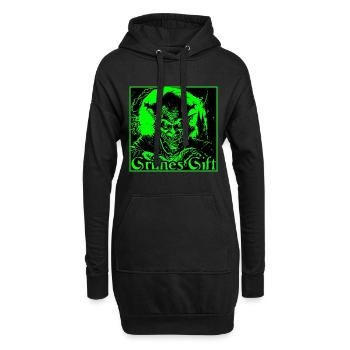 Dracula, grünes Gift - Hoodie-Kleid - Schwarz - Vorne