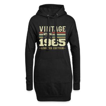 Jahrgang 1965 Retro 1965 Geburtstagsgeschenk - Hoodie-Kleid - Schwarz - Vorne