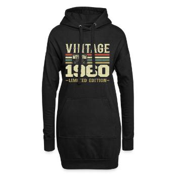 Vintage, 1960er Jahre, Retro, 1960er Jahre, Geburtstagsgeschenk - Hoodie-Kleid - Schwarz - Vorne