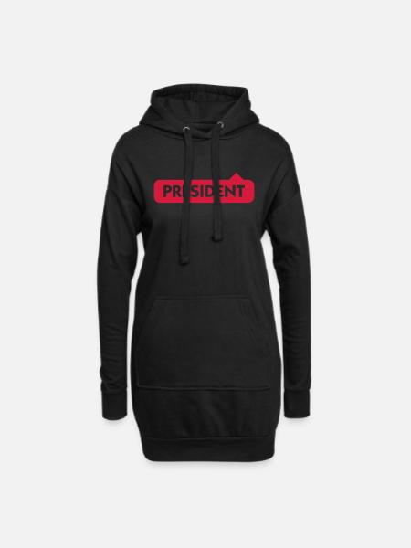 Präsident - Hoodie-Kleid - Schwarz