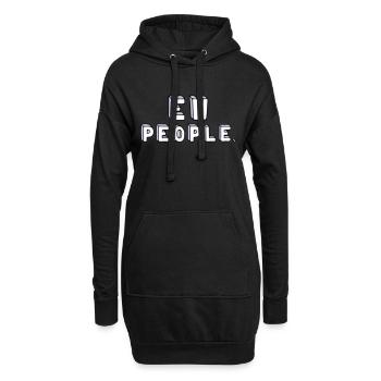 Menschen sind doof. - Hoodie-Kleid - Schwarz - Vorne